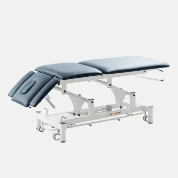 Camilla eléctrica 5 cuerpos y pliegue central POINT WHITE - NAVY BLUE