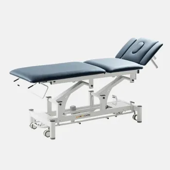 Camilla eléctrica 5 cuerpos y pliegue central POINT WHITE - NAVY BLUE