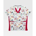 Casaca de manga corta y cuello de pico estampado Dinosaurios (B9861)