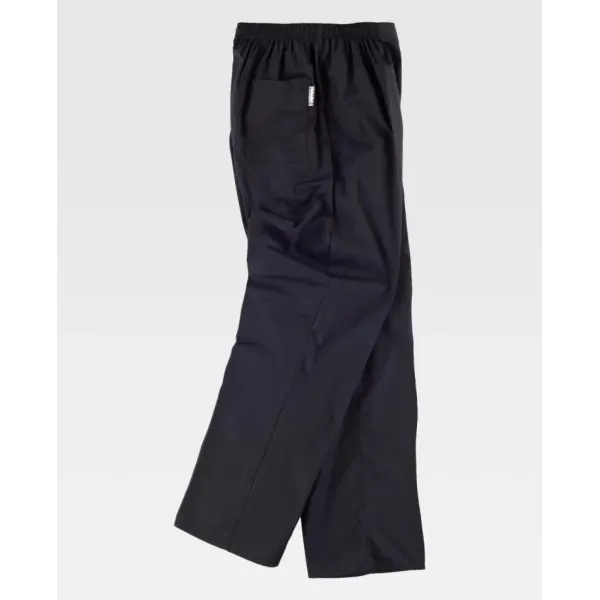 Pantalón clínico con elástico en cintura Negro (B9300)