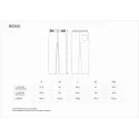 Pantalón clínico con elástico en cintura Negro (B9300)