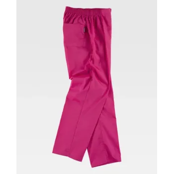 Pantalón clínico con elástico en cintura Rosa Fucsia (B9300)