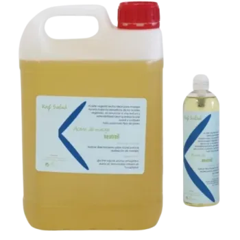 Garrafa de 5 litros + 500ml de aceite de masaje neutro