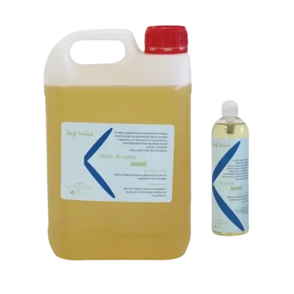 Garrafa de 5 litros + 500ml de aceite de masaje neutro