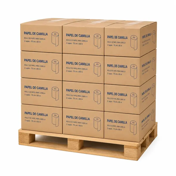 18 cajas Papel de camilla 2 capas precorte 40cm
