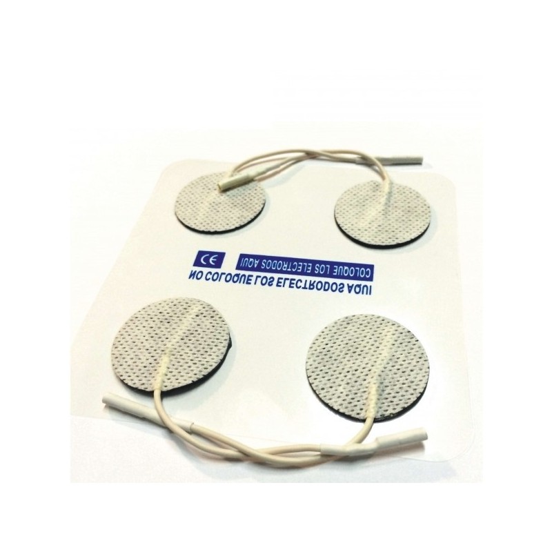 Electrodos adhesivos gelificados redondos para TENS y EMS, 4 unidades