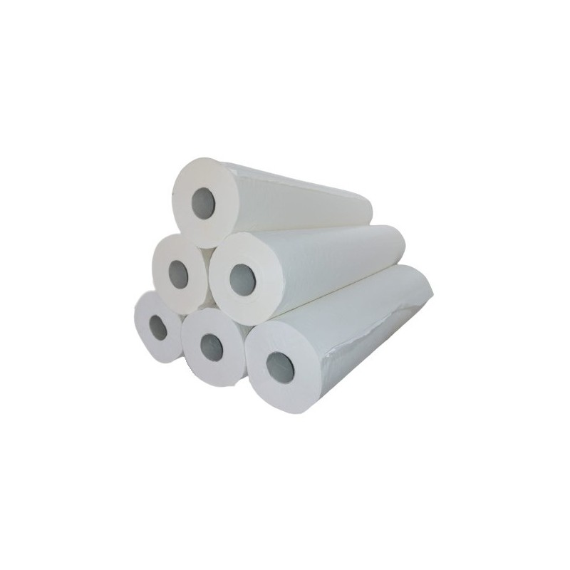 Papel de camilla 2 capas 6 rollos con precorte 170cm