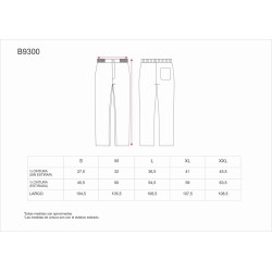 Pantalón clínico con elástico en cintura (B9300)