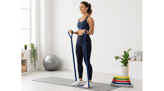 Bandas elásticas 1,5 metros Logarsalud Band para entrenamiento deportivo y rehabilitación funcional